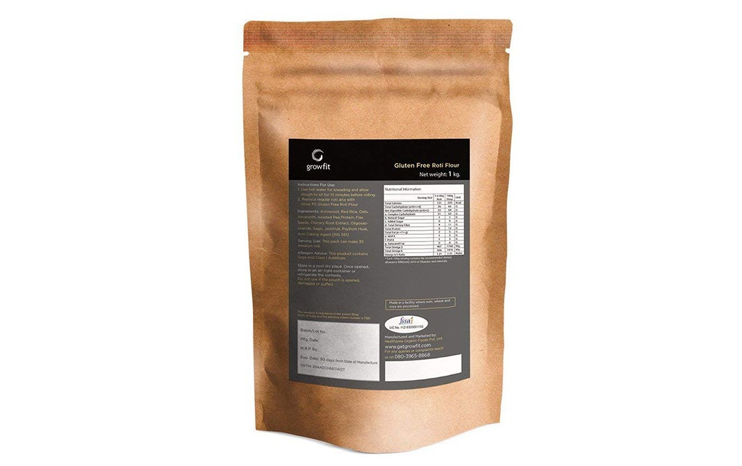 Grow Fit Low GI Gluten Free Roti Flour    Pack  1 kilogram